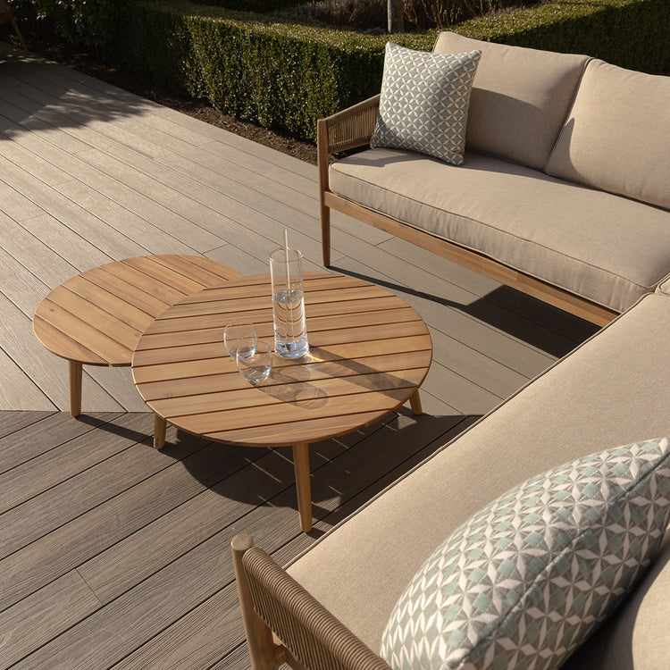 Maze Porto Corner Sofa Set Table Close Up-Better Bed Company
