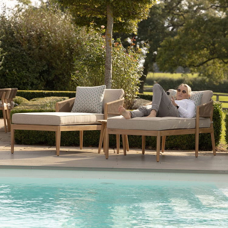 Maze Porto Double Sunlounger Set From Far Away-Better Bed Company