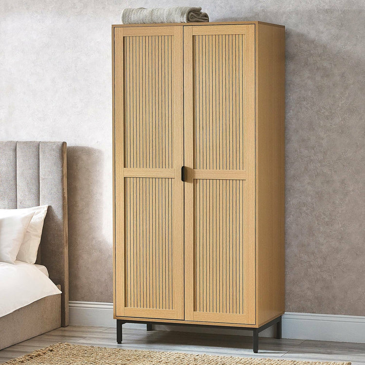 Julian Bowen Sia 2 Door Wardrobe-Better Bed Company