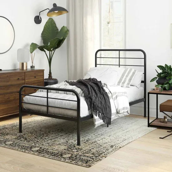 Dorel Millie Metal Bed Single Black-Better Bed Company