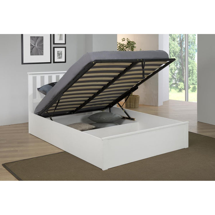 Heartlands Furniture Zoe Ottoman Bed White-Better Bed Company