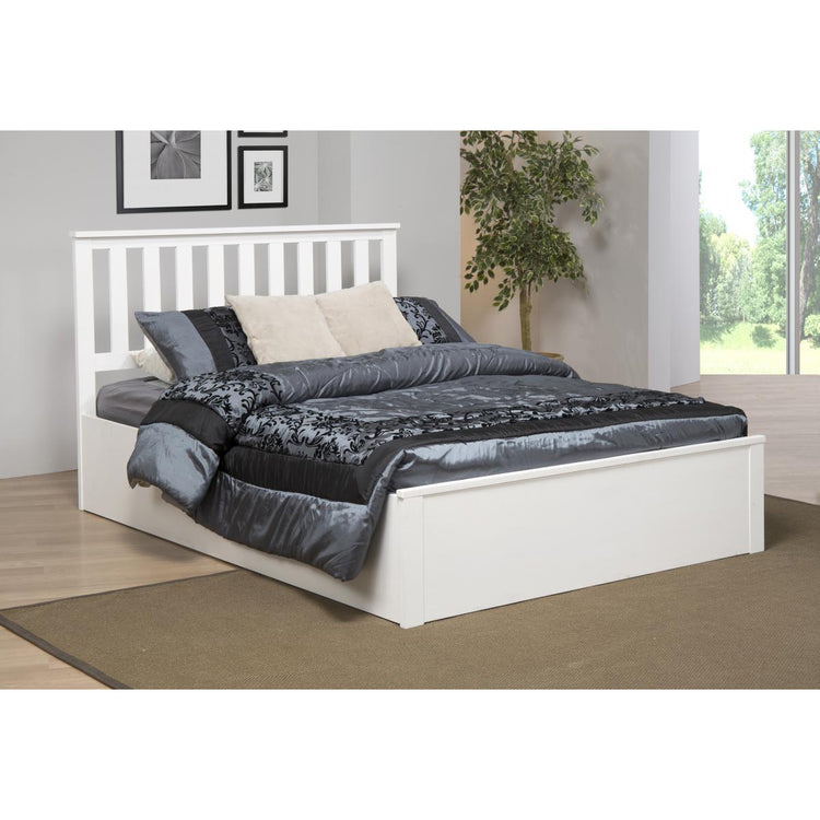 Heartlands Furniture Zoe Ottoman Bed White-Better Bed Company