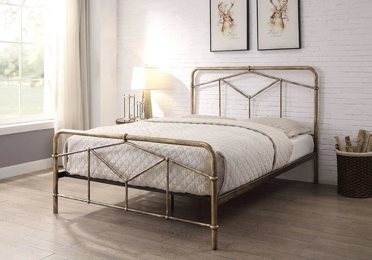 Flintshire Furniture Axton Metal Bed Frame From Front-Better Bed Company