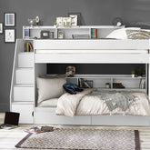 Julian Bowen Camelot Staircase Bunk - White-Better Bed Company