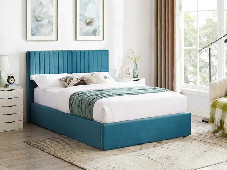 Wholesale Beds Fabric Ottoman Teal - Better Bed Company