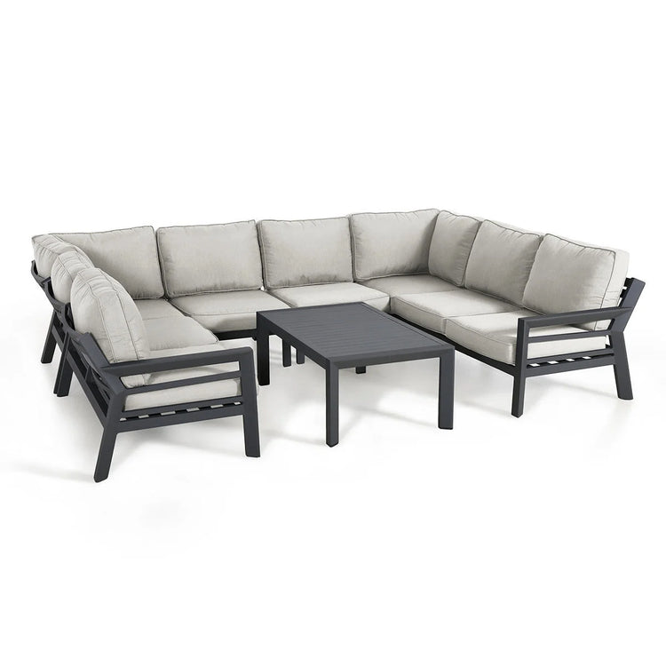 Maze New York U-shaped Sofa Set Dove Grey-Better Bed Company