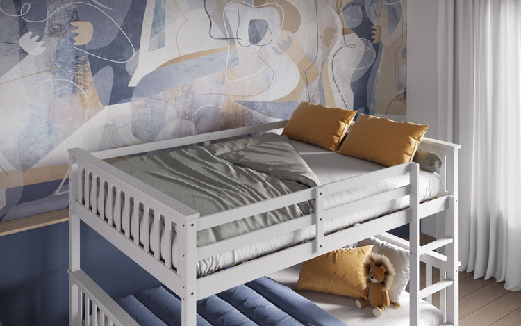 Kids Bunk Beds Molly New Small Double Bunk Bed White From Above-Better Bed Company