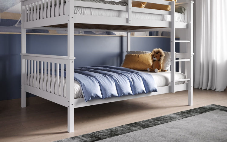 Kids Bunk Beds Molly New Small Double Bunk Bed White Underneath-Better Bed Company