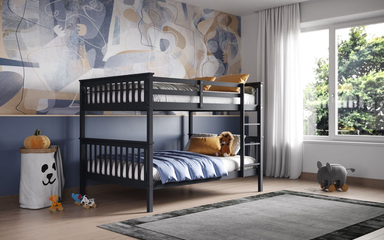 Kids Bunk Beds Molly New Small Double Bunk Bed Grey-Better Bed Company