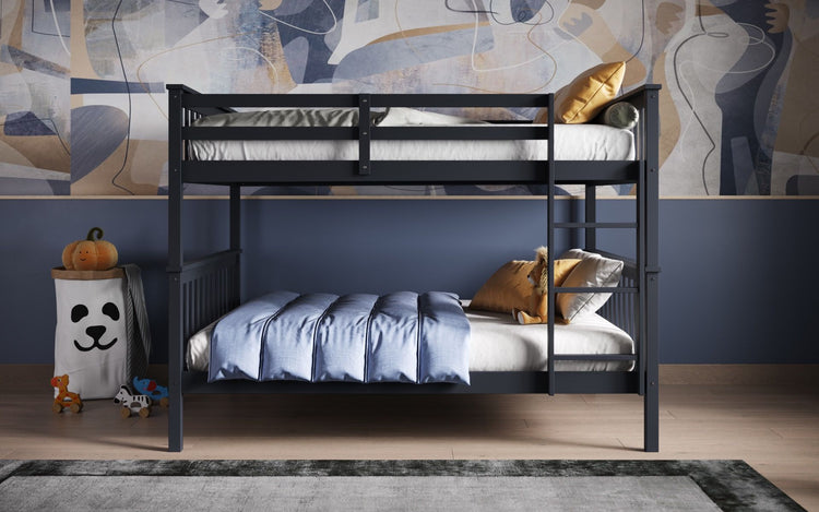 Kids Bunk Beds Molly New Small Double Bunk Bed Grey From Side-Better Bed Company