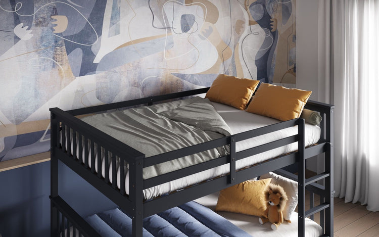 Kids Bunk Beds Molly New Small Double Bunk Bed Grey From Above-Better Bed Company