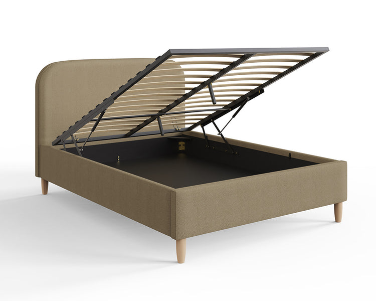 GFW Florence Boucle Ottoman Bed Open-Better Bed Company