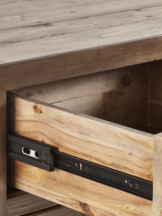 Julian Bowen Heritage 3+2 Drawer Chest Runner Close Up-Better Bed Company
