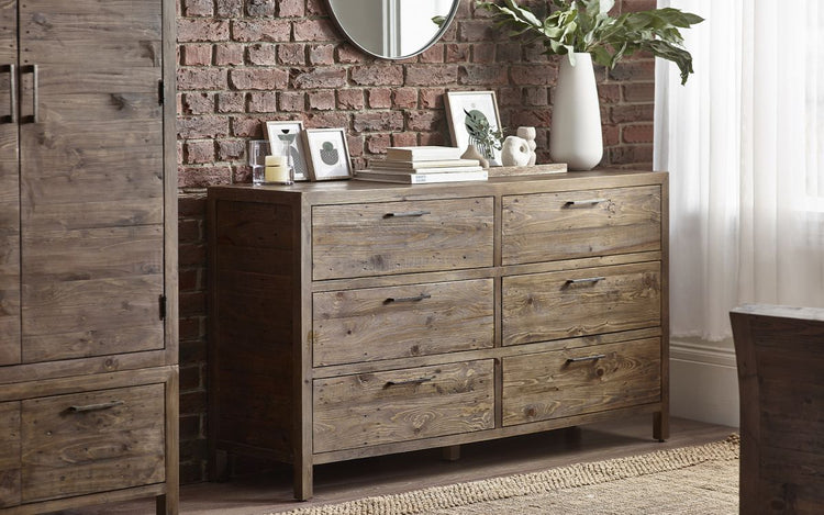 Julian Bowen Heritage 6 Drawer Wide Chest-Better Bed Company