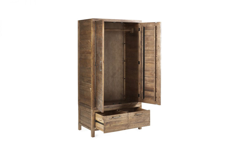 Julian Bowen Heritage 2 Door Wardrobe Doors And Drawers Open-Better Bed Company