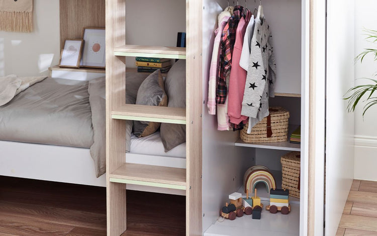 Julian Bowen Horizon Bunk Bed Inside Wardrobe-Better Bed Company