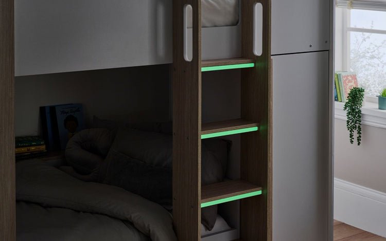 Julian Bowen Horizon Bunk Bed Glow Up On Ladder-Better Bed Company