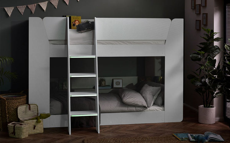 Julian Bowen Parsec Bunk Bed - White Lights Dim-Better Bed Company