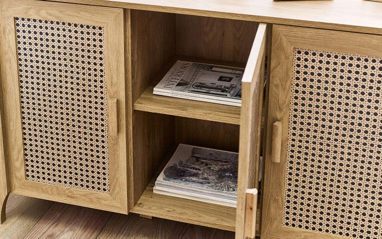 Julian Bowen Sydney 3 Door Sideboard Inside Shelving-Better Bed Company