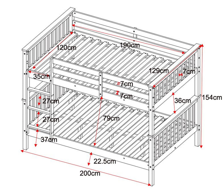 Kids Bunk Beds Molly New Small Double Bunk Bed Dimensions-Better Bed Company