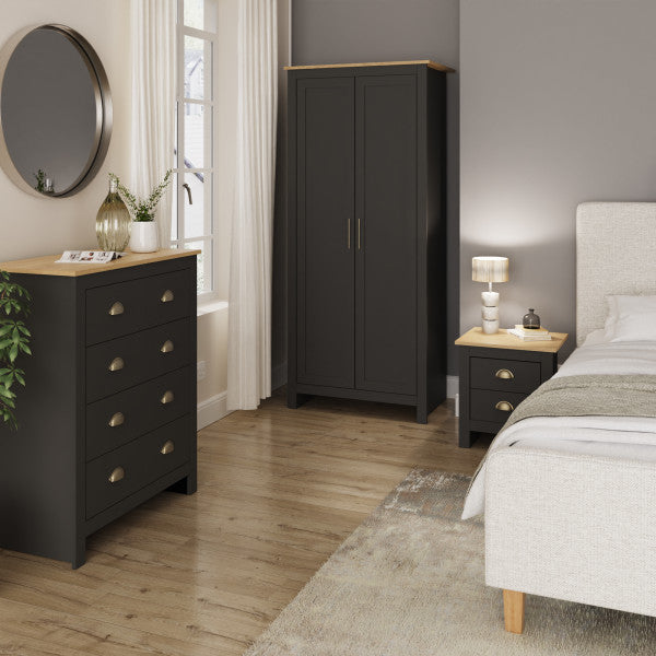 GFW Lancaster 3 Piece Bedroom Set Black-Better Bed Company
