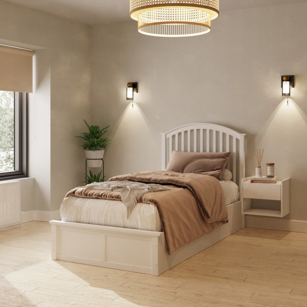 GFW Madrid Ottoman Bed White Single-Better Bed Company