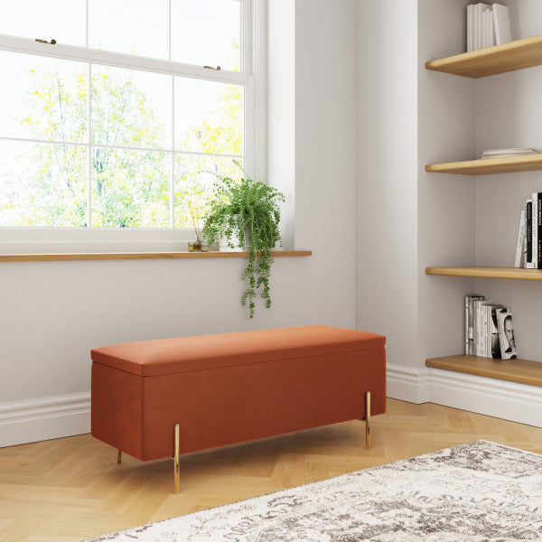 GFW Mystica Ottoman Storage Bench Russet-Better Bd Company