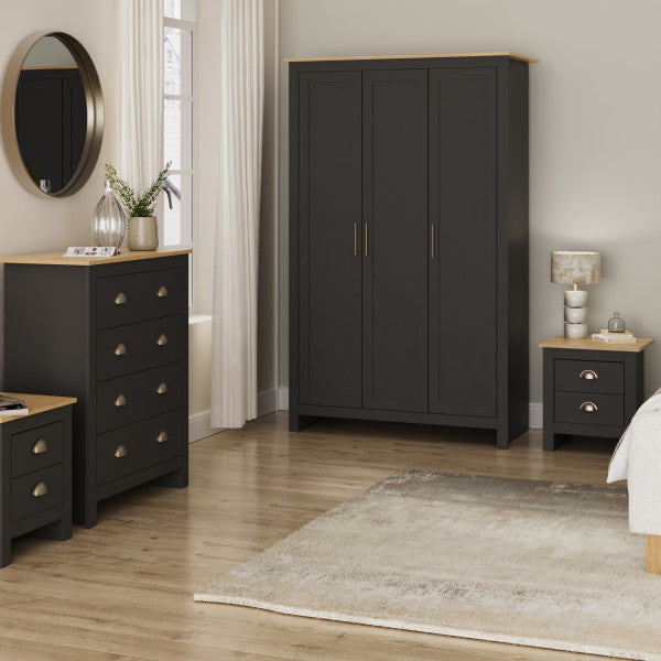 GFW Lancaster 4 Piece Bedroom Set Black-Better Bed Company