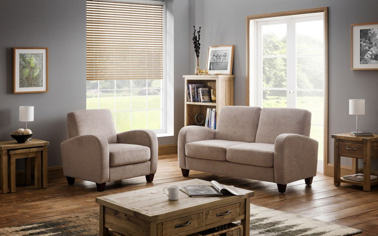 Julian Bowen Vivo 2 Seater Sofa Set Mink Chenille-Better Bed Company