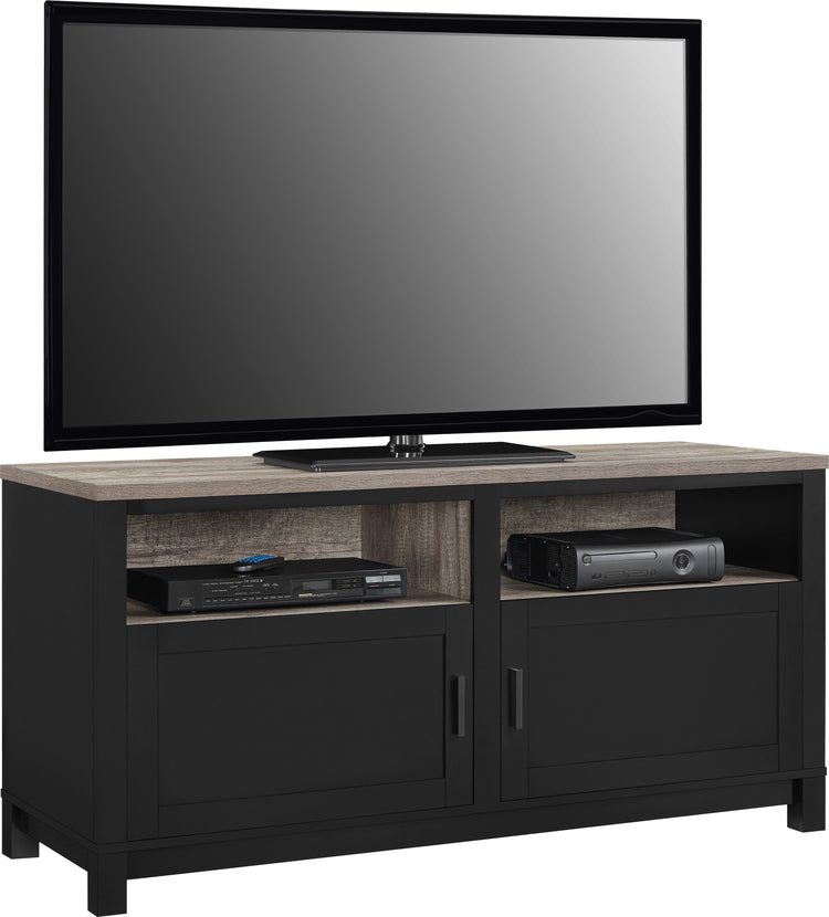 Dorel Home Carver TV Stand Black Close Up-Better Bed Company 