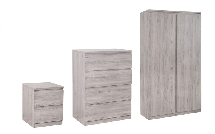 Julian Bowen Jupiter 2 Door Wardrobe Grey Oak