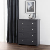 Julian Bowen Radley 4 Drawer Chest Anthracite