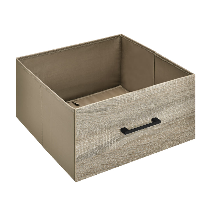 Dorel Home Landon Retro Bookcase With Bins Grey Oak