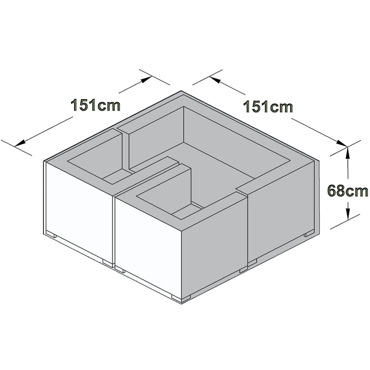 Maze Rattan Outdoor Cover for 2 Seat Sofa Set