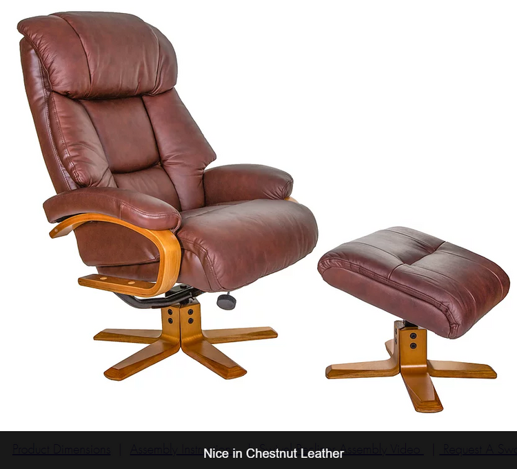 GFA Nice Recliner And Foot Stool