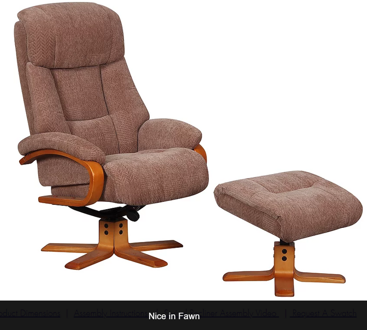 GFA Nice Recliner And Foot Stool