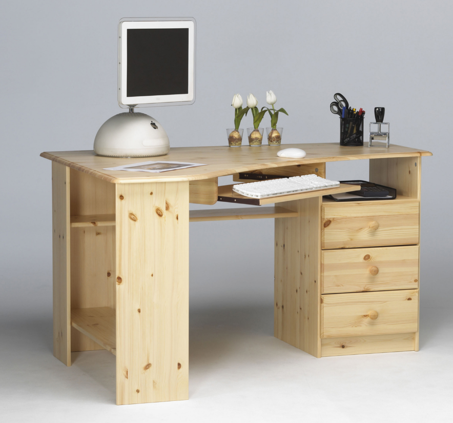 Pine corner computer desk deals