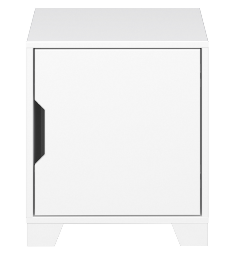 Steens Loke Bed Side Table White