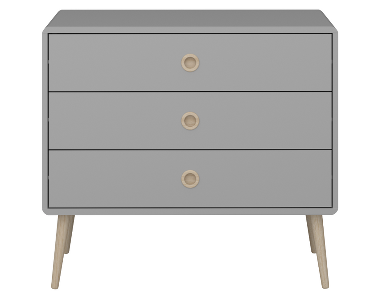 Steens Soft Line 3 Drawer Wide Chest Grey