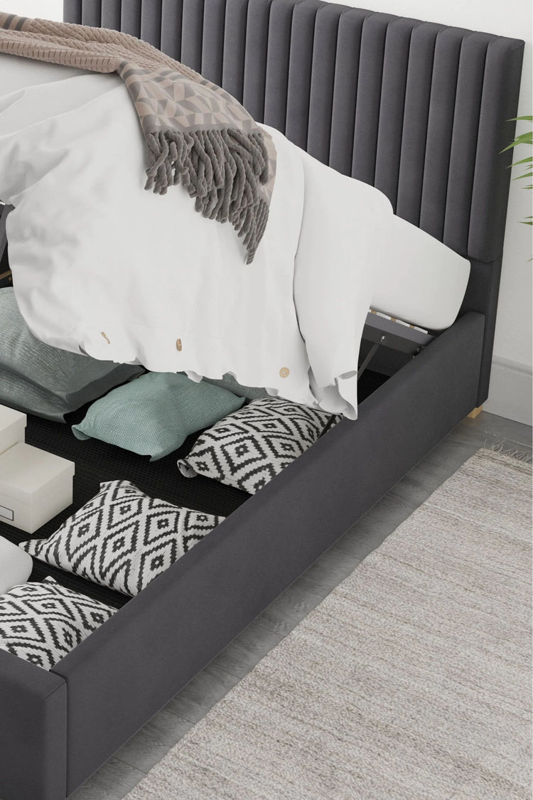 Aspire Furniture Grant Steel Ottoman Bed
