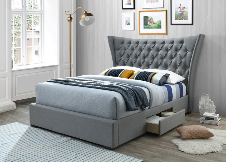 Artisan Bed Company 2 Drawer Winged Headboard Bed Frame
