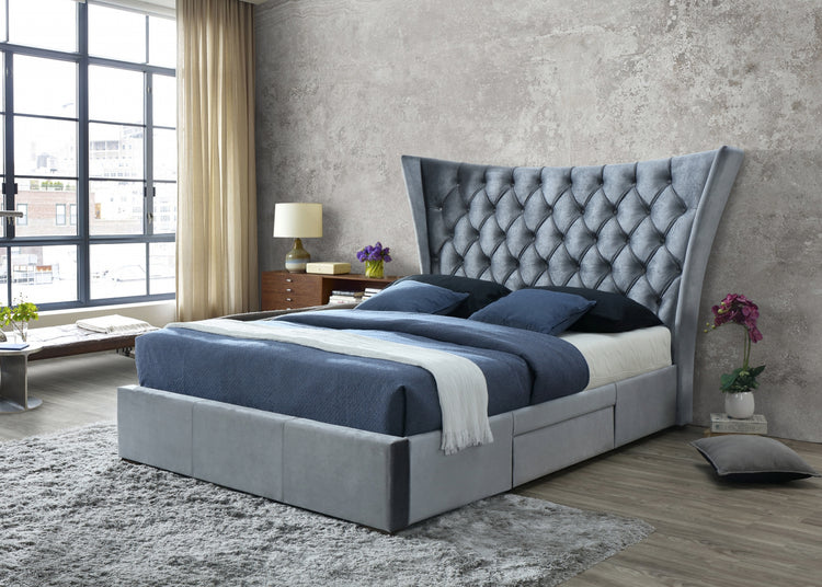 Artisan Bed Company 2 Drawer Winged Headboard Bed Frame