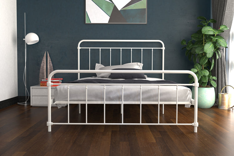 Dorel Home Wallace Metal Bed White-Better Bed Company