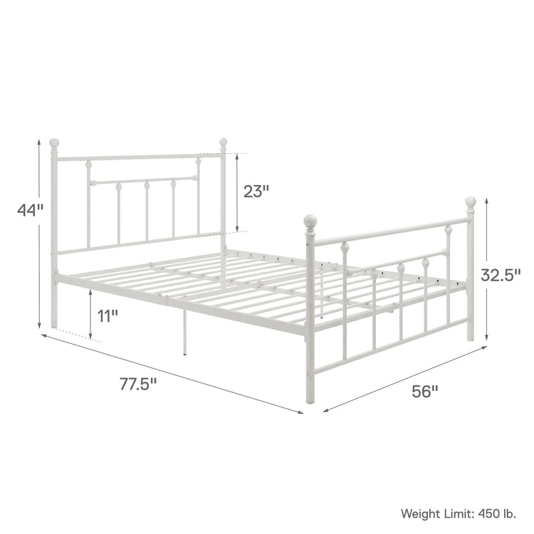 Dorel Home Manila Metal Bed Dimensions-Better Bed Company