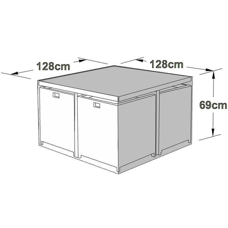 Maze Rattan Outdoor Cover For 4 Seat Cube Set