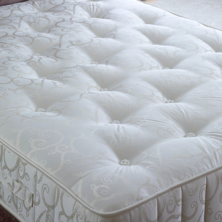 Bedmaster Serene Mattress Tufts And Cover Close Up-Better Bed Company