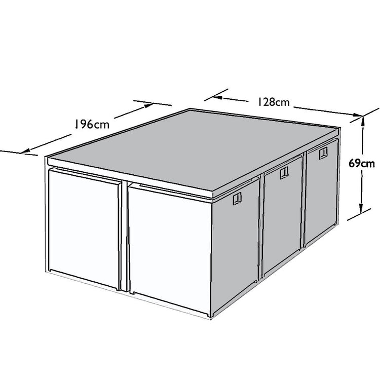 Maze Rattan Outdoor Cover For 6 Seat Cube Set