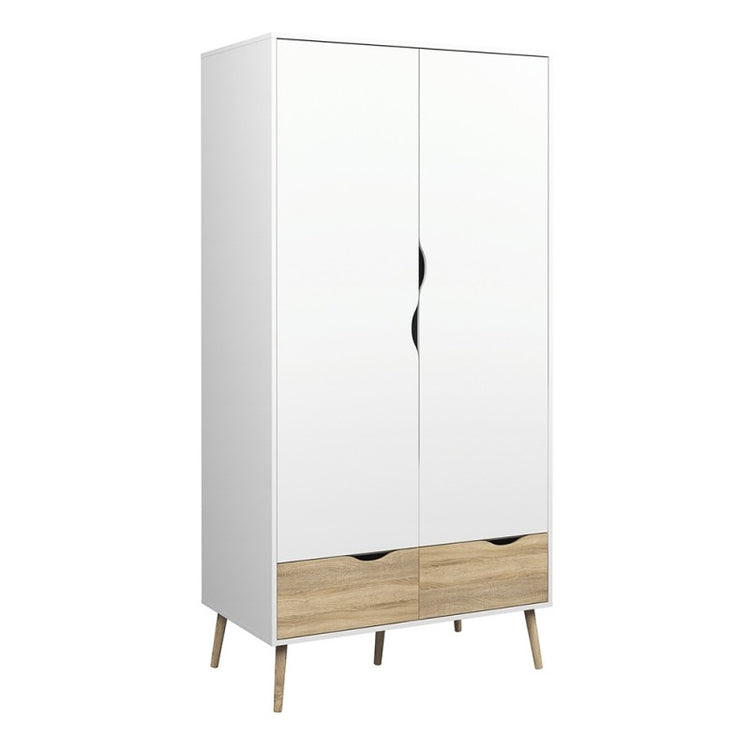Furniture To Go Oslo Wardrobe 2 Doors 2 Drawers