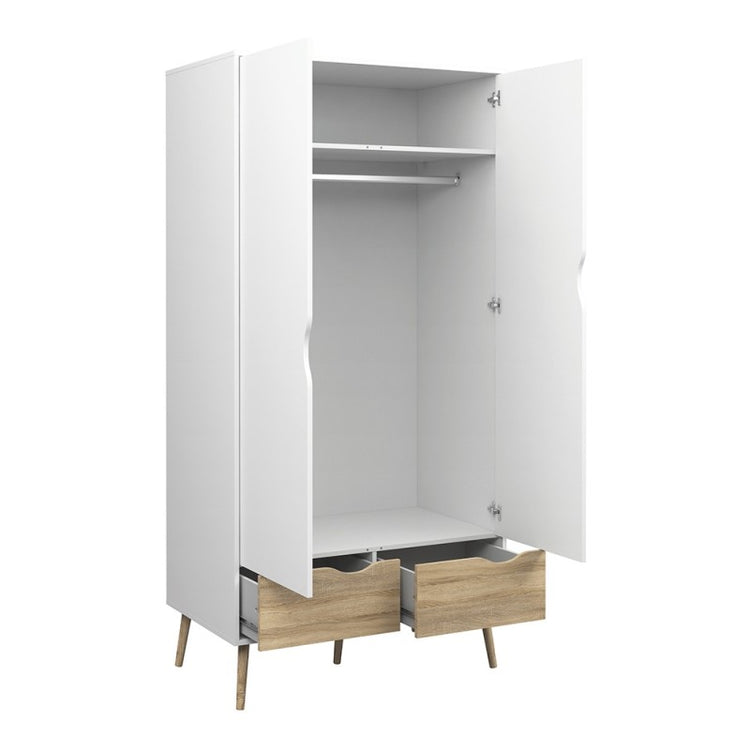 Furniture To Go Oslo Wardrobe 2 Doors 2 Drawers