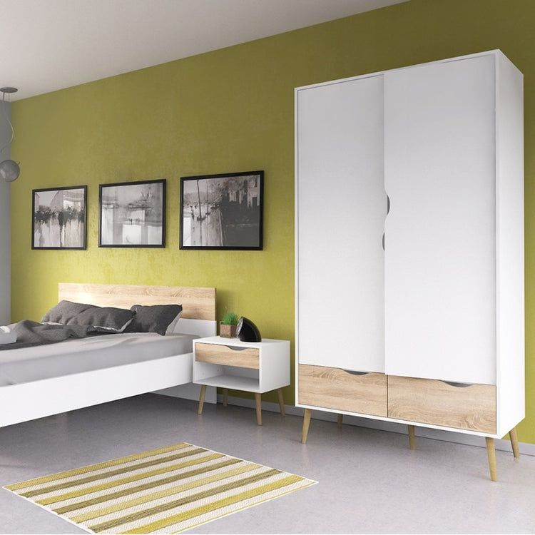 Furniture To Go Oslo Wardrobe 2 Doors 2 Drawers